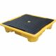4 Drum Bunded Spill Pallet, Yellow (1460W x 1460L x 310Hmm) - 250L Sump