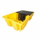 Double IBC Bunded Spill Pallet, Yellow (2322W x 1356L x 600H mm) - 1250L Sump